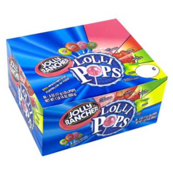Lollipops Assortment, Assorted Flavors, 0.6 Oz Individually Wrapped, 50/Box, 2 Boxes/Carton