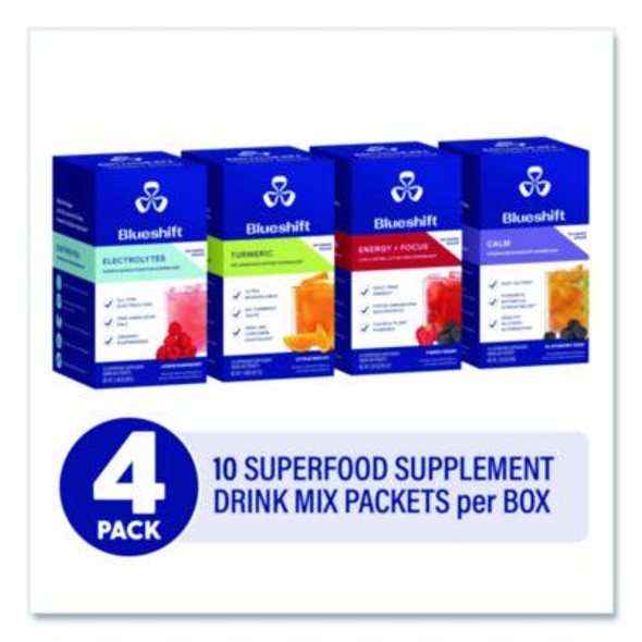 Variety Pack Drink Mix, Assorted Flavors, Individual Packets, 10/Pack. 4 Packs/Carton