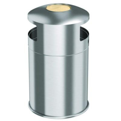 Extra-Large Dual Side-Entry Trash Can, Indoor, 50 Gal, Stainless Steel, Silver