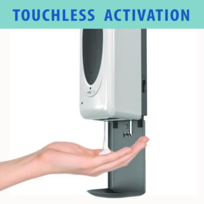 Sanitizer Dispenser, 4.6 x 4.5 x 17, Silver