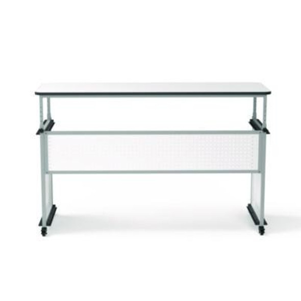 Modular Teacher's Desk, 60.25 x 21 x 32 To 38, White