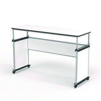Modular Teacher's Desk, 60.25 x 21 x 32 To 38, White