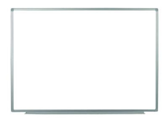 Wall-Mounted Magnetic Whiteboard, 48" x 36", White Surface, Silver Aluminum Frame