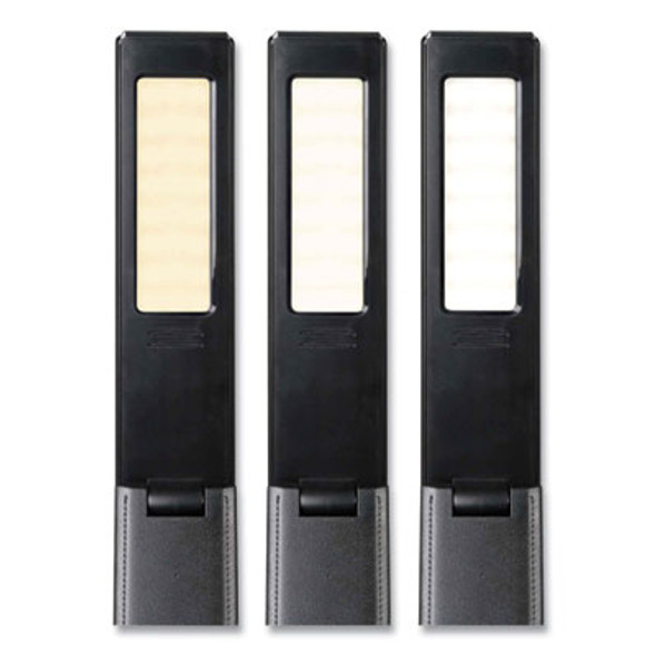 Wellness Series Rise Led Desk Lamp With Digital Display, 12" To 19" High, Black