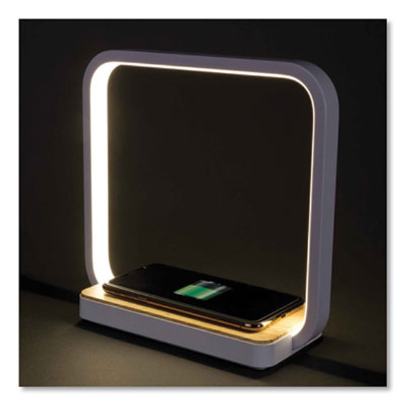 Wireless Charging Station With Night Light, Usb, White
