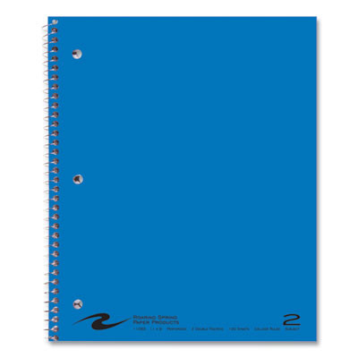 Subject Wirebound Notebook, 2-Subject, Medium/College Rule, Assorted Cover Colors, (100) 11 x 9 Sheets, 24/Carton