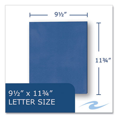 Pocket Folder, Accommodates (50) 11 x 8.5 Sheets, Dark Blue, 250/Carton