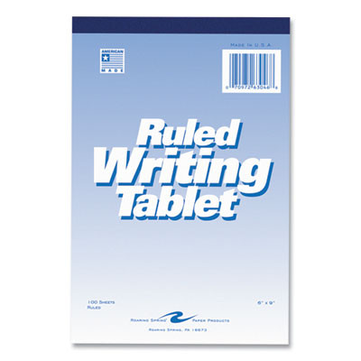 Writing Tablet, Wide/Legal Rule, (100) White 6 x 9 Sheets, 48/Carton