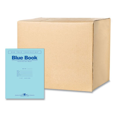 Examination Blue Book, Wide/Legal Rule, Blue Cover, (8) 11 x 8.5 Sheets, 500/Carton