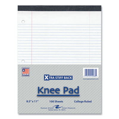 Stiff-Back Pad, Medium/College Rule, (100) White 8.5 x 11 Sheets, 36/Carton