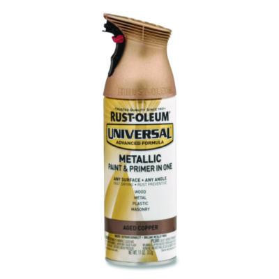 Universal Premium Spray Paint, Aged Copper, 12 Oz Aerosol Can, 6/Carton