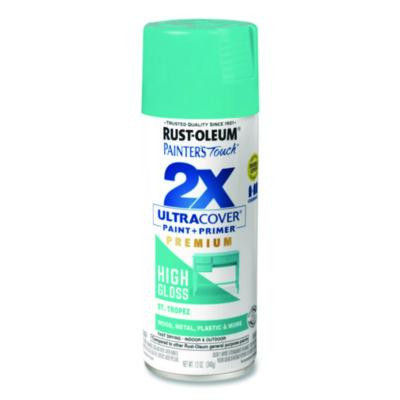 Painter's Touch 2X Ultra Cover Spray Paint, High Gloss St. Tropez, 12 Oz Aerosol Can, 6/Carton