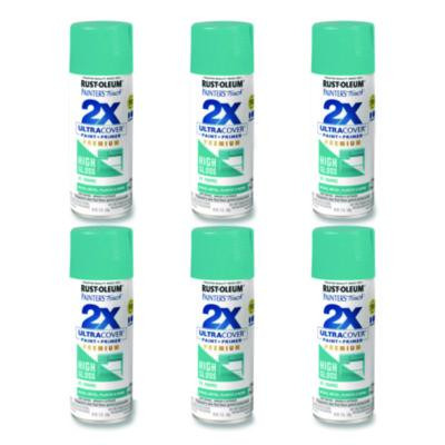 Painter's Touch 2X Ultra Cover Spray Paint, High Gloss St. Tropez, 12 Oz Aerosol Can, 6/Carton