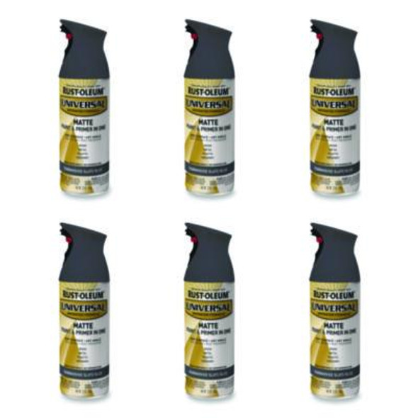 Universal Premium Spray Paint, Matte Slate Blue, 12 Oz Aerosol Can, 6/Carton