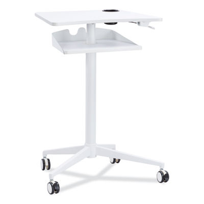 Vum Mobile Workstation, 30.75" x 22.28" x 36.12" To 48.25", White