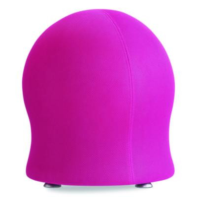Zenergy Ball Chair, Backless, Supports Up To 250 Lb, Pink Fabric Seat, Silver Base