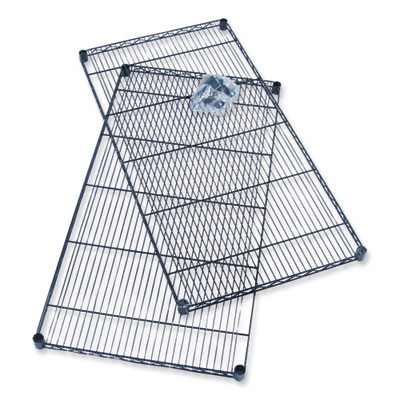 Industrial Extra Shelf Pack, 36w x 18d x 1.5h Steel. Black, 2/Pack