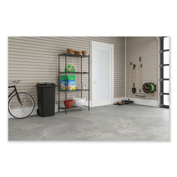 Industrial Wire Shelving, Four-Shelf, 36w x 24d x 72h, Metallic Gray