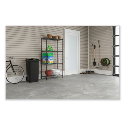 Industrial Wire Shelving, Four-Shelf, 36w x 24d x 72h, Metallic Gray