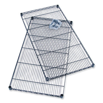 Industrial Extra Shelf Pack, 36w x 24d x 1.5h, Steel, Black, 2/Pack