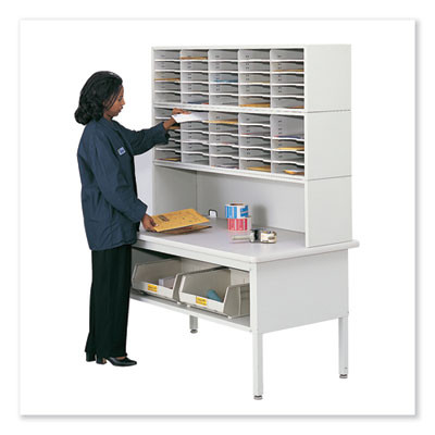 E-Z Sort Sorting Table Base, 60w x 30d x 28 To 36h, Black