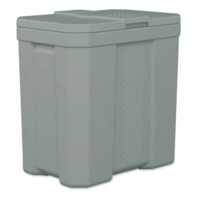 Salt Box, 28 Gal, 23.75 x 15.75 x 23.75. Dove Gray