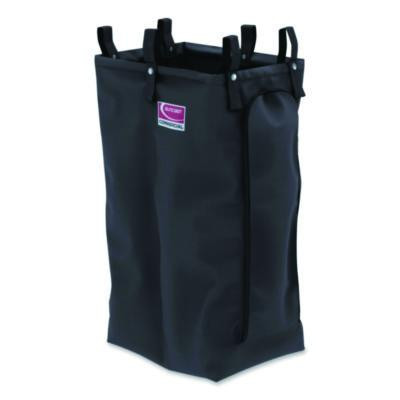 Divided Bag For Suncast Commercial Full-Size And Compact-Size Housekeeping Carts, 25.4 Gal, 15.6" x 12.52" x 29.95", Black