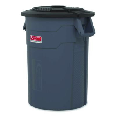Utility Trash Can Lid For 20 Gal Trash Can, 19.74" Diameter x 2.9", Black