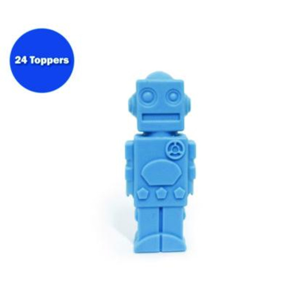 Robot Pencil Topper, Ages 5 And Up, Light Blue, 24/Carton