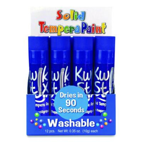 Kwik Stix Single Color Pack, 0.7" x 3.5", Blue, 12/Pack, 12 Packs/Carton