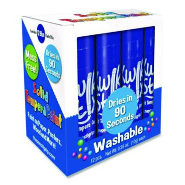 Kwik Stix Single Color Pack, Regular Size, 0.7" x 3.5", Blue, 12/Pack, 12 Packs/Carton