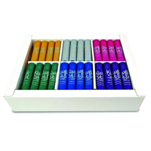 Kwik Stick Tempera Paint, 3.5", Assorted Metallic Colors, 72/Pack, 3 Packs/Carton