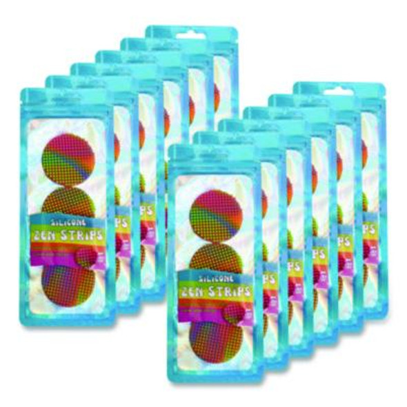 Silicone Zen, Dots, Ages 6 And Up, Multicolor Dots, 3/Pack, 24 Packs/Carton