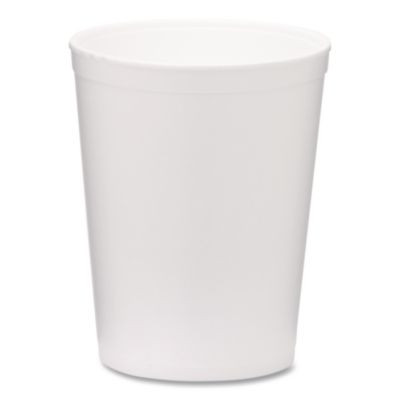 Foam Containers, Tall Style, 32 Oz, White, 250/Carton