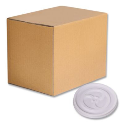 Plastic Lids For Foam Cups And Bowls, Vented, Fits 6 Oz Hot Cups, White, 1,000/Carton