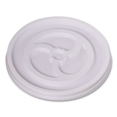 Plastic Lids For Foam Cups And Bowls, Vented, Fits 6 Oz Hot Cups, White, 1,000/Carton