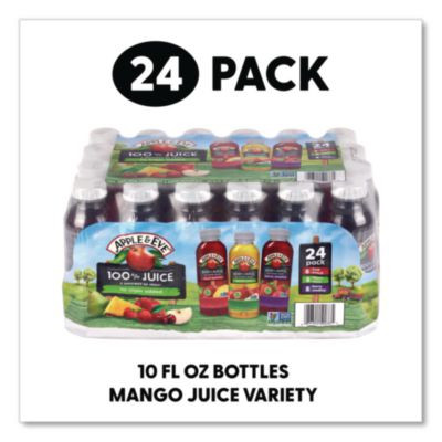 100% Fruit Juice Variety Pack, Assorted Flavors, 10 Oz Bottle, 24/Carton