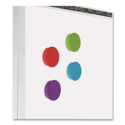 Super Strong Magnets, Small, 1.5" Diameter, Assorted Colors, 4 Pieces