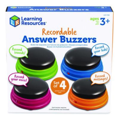 Recordable Answer Buzzers, Ages 3 And Up, 4 Buzzers