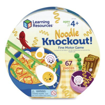 Noodle Knockout Fine Motor Game, 1 To 4 Players, Ages 4 And Up, 67 Pieces