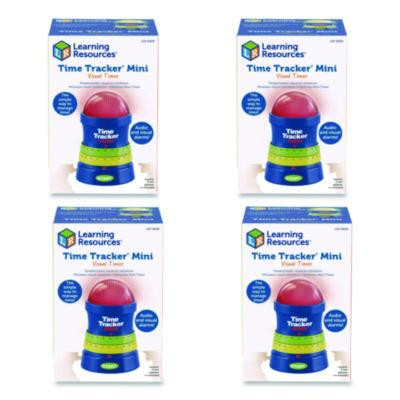 Time Tracker Mini, Lcd, 4.1 x 6.1 x 4.1, Assorted Colors, 4 Timers