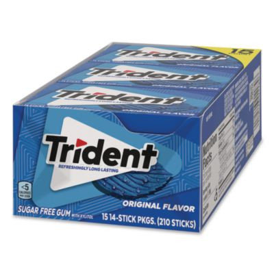 Sugar-Free Gum, Original Mint, 14 Sticks/Pack, 15 Packs/Carton