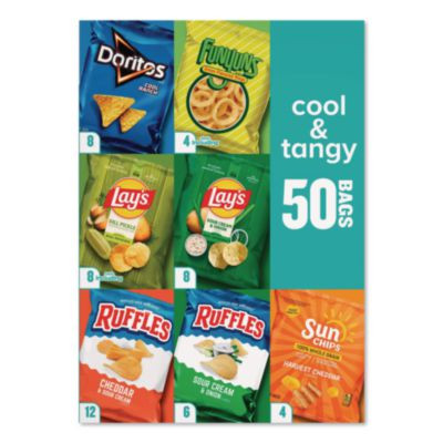Cool And Tangy Mix Variety Pack, Assorted Flavors, (4) 0.75 Oz/(46) 1 Oz, 50 Bags/Carton