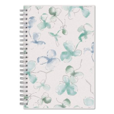 Lindley Weekly/Monthly Planner, Lindley Floral Artwork, 8 x 5, White/Blue/Green Cover, 12-Month (Jan To Dec): 2026