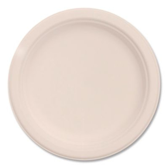 Compostable Molded Fiber Dinnerware, Proplanet Seal, Plate, 6" Dia, Natural, 1,000/Carton
