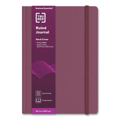 Hardcover Business Journal, 1-Subject, Narrow Rule, Purple Cover, (96) 8 x 5.5 Sheets