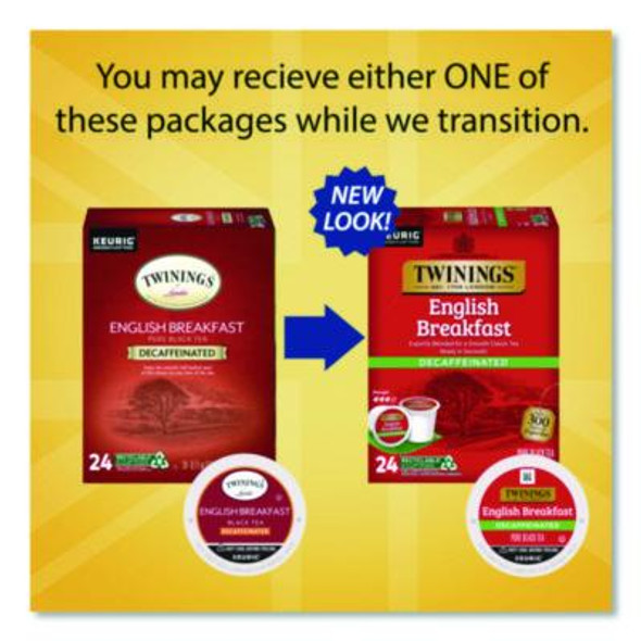 Tea K-Cups, English Breakfast Decaf, 0.11 Oz, 24/Box