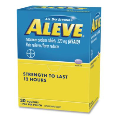 Pain Reliever Tablets Refill Packs, 1 Tablet/Packet, 30/Box