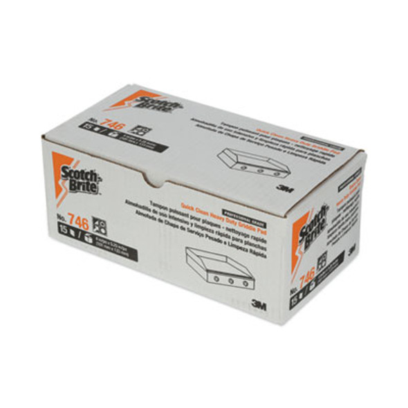 Quick Clean Heavy Duty Griddle Pad 746, 4" x 5.25", Orange, 15/Carton