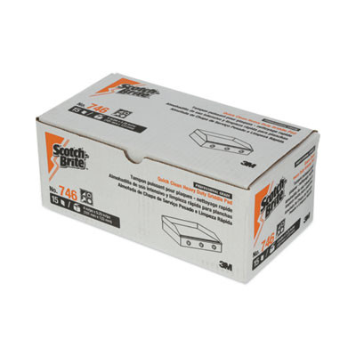 Quick Clean Heavy Duty Griddle Pad 746, 4" x 5.25", Orange, 15/Carton